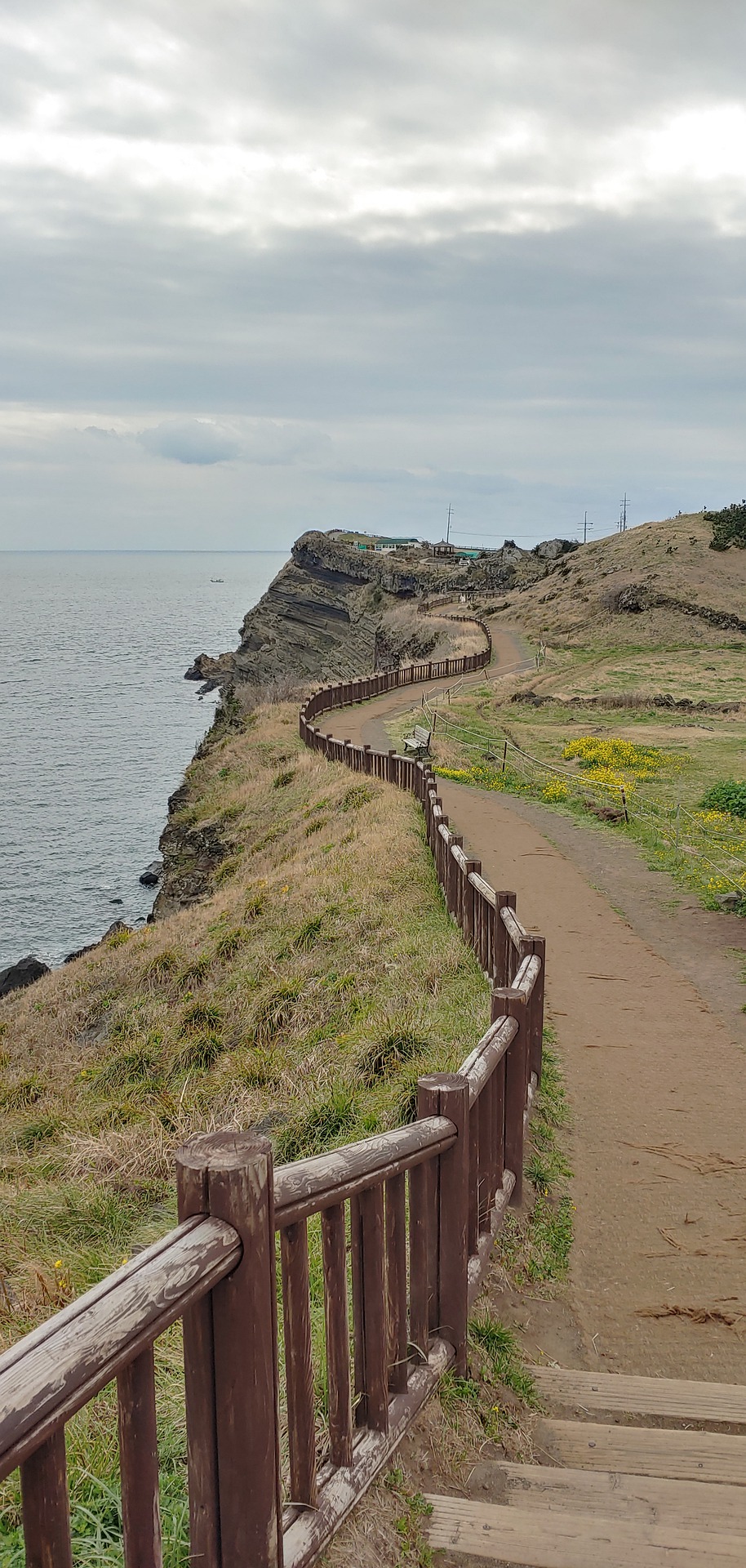 A photo of a path in jeju South Korea