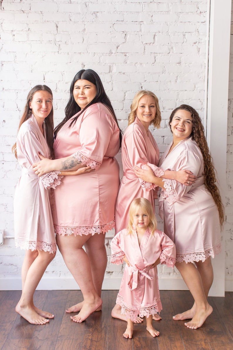 Plus Bridesmaid Robes&nbsp;from&nbsp;CampagneBubblesShop